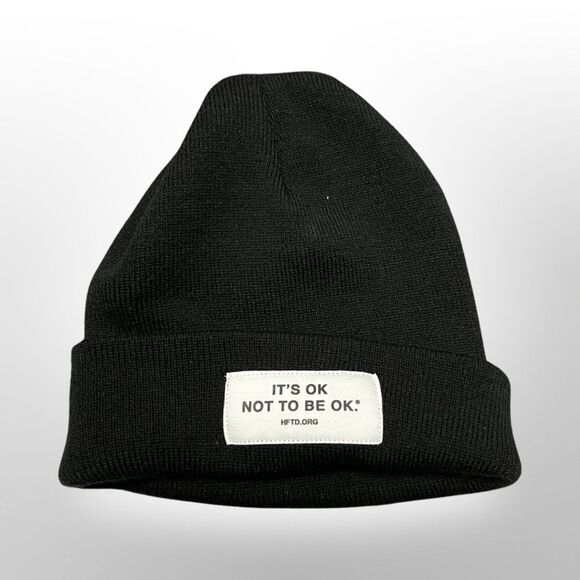 It’s OK Not To Be OK Black Knit Beanie - Picture 2 of 4